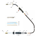 15AK gasgekühlte Co2 Mini mig Schweißtrokenpistole 3/4 / 5m